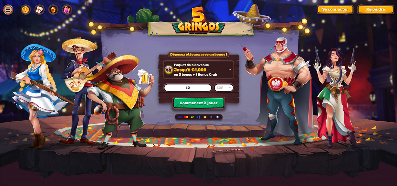 Casino 5Gringos : Notre Avis Ultime sur ce Casino en Ligne Mexicain